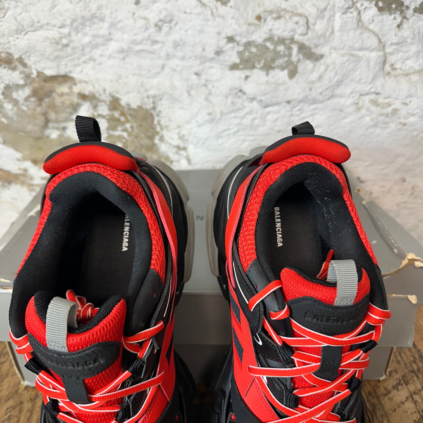 Balenciaga Track Runner Black Red Grey Sneaker Sz 12 (45)
