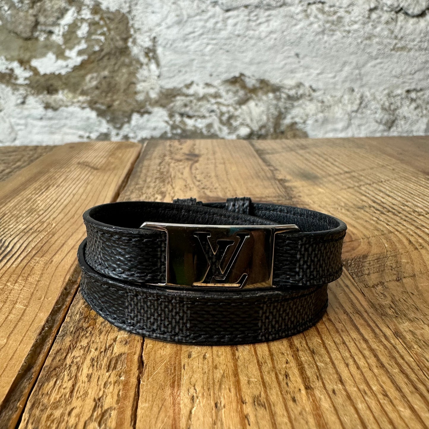 Louis Vuitton Graphite Sign It Wrap Bracelet
