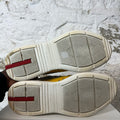 Prada Americas Cup Yellow Patent Gray White Sneaker Sz 9.5 No Box