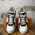 Louis Vuitton Brown Patent White Monogram Time Out Sneaker Sz 7 (40)
