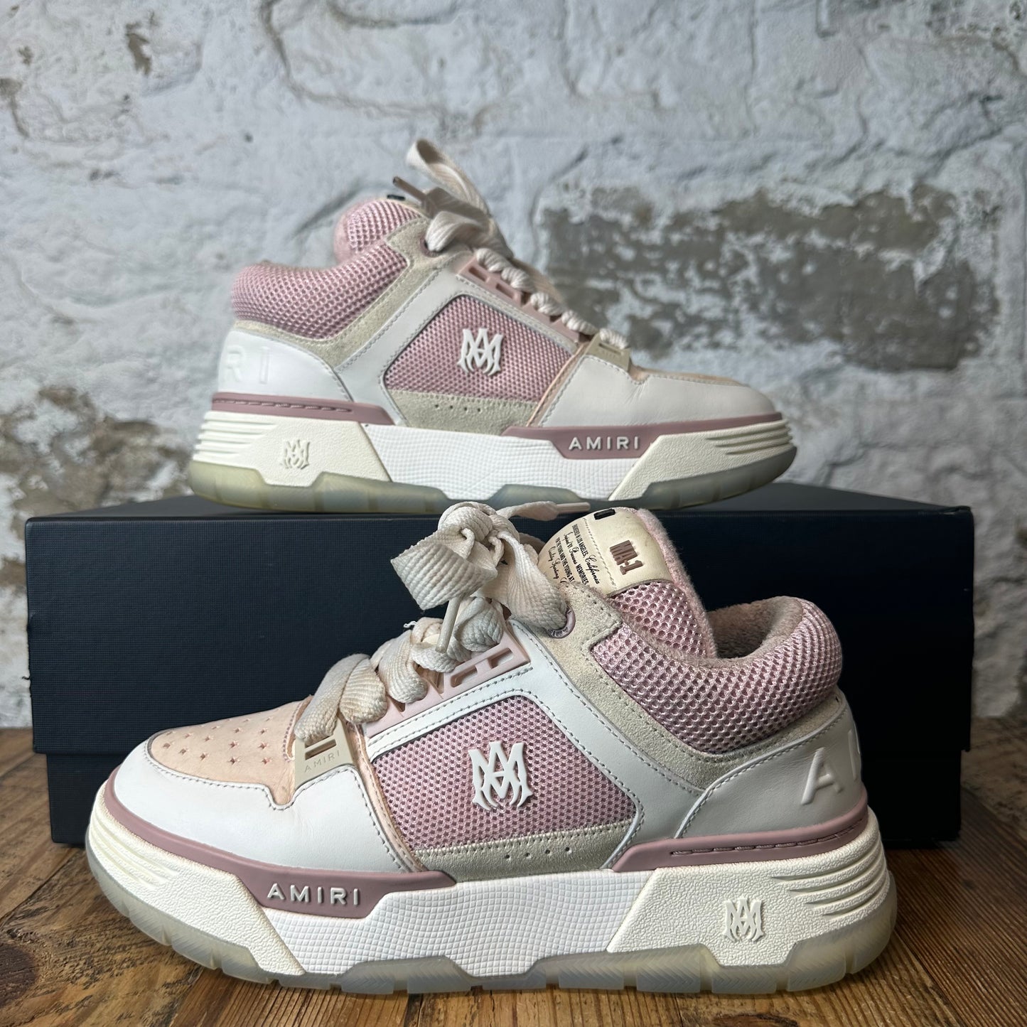 Amiri MA-1 Pink White Cream Sneaker Sz 8 (41)