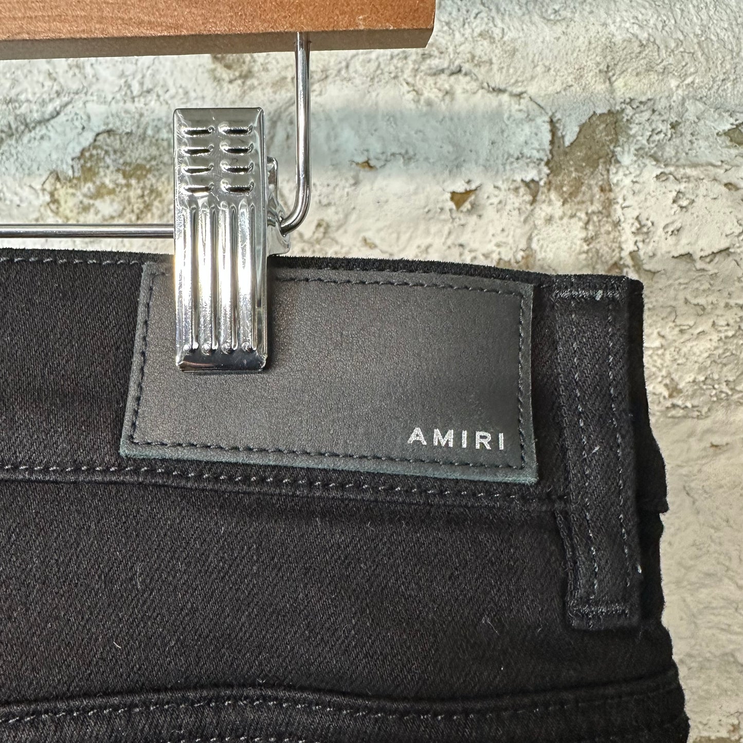 Amiri Silver Bone Black Denim Jeans Sz 36