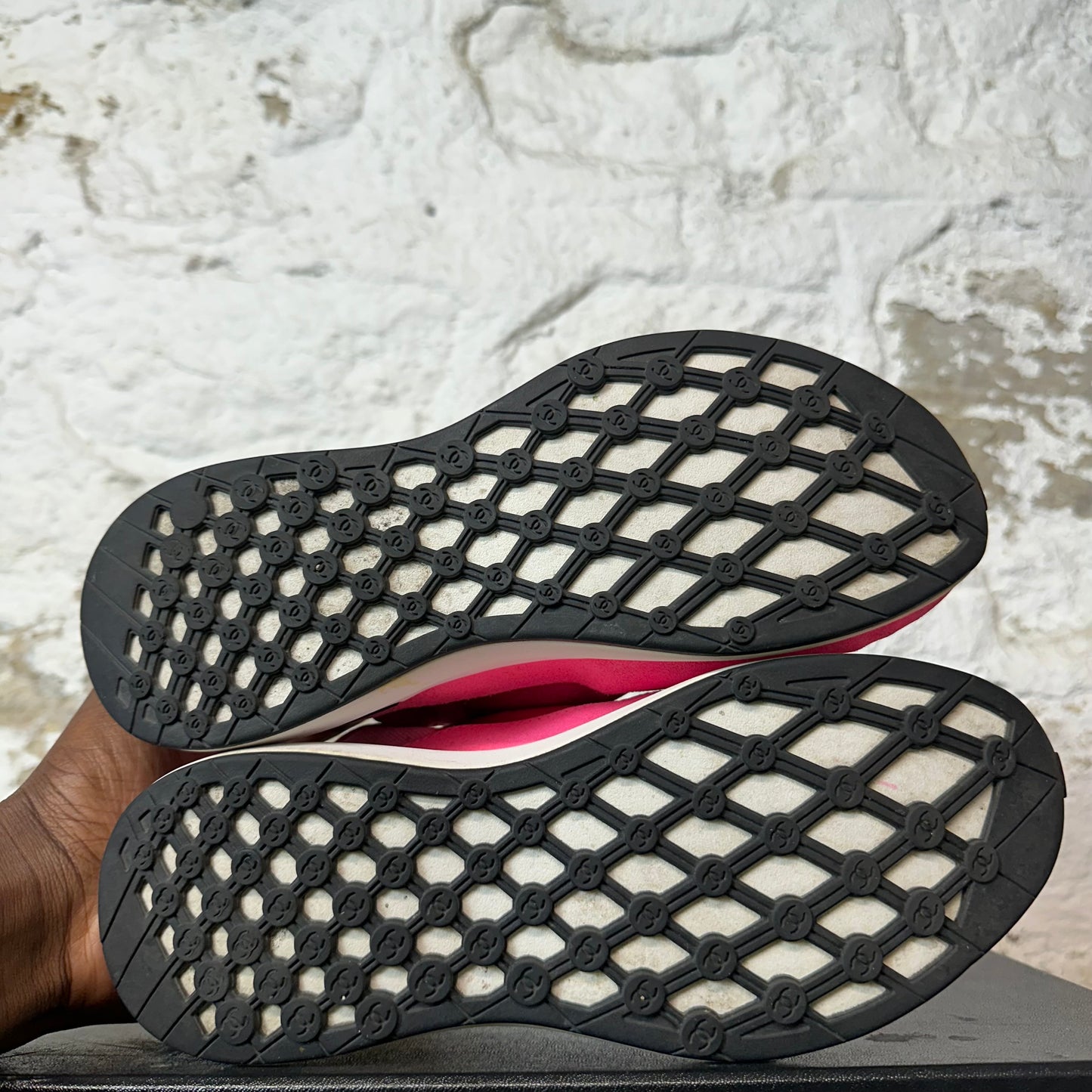 Chanel Gradient Pink Trainer Sneaker Sz 5.5 (37.5)