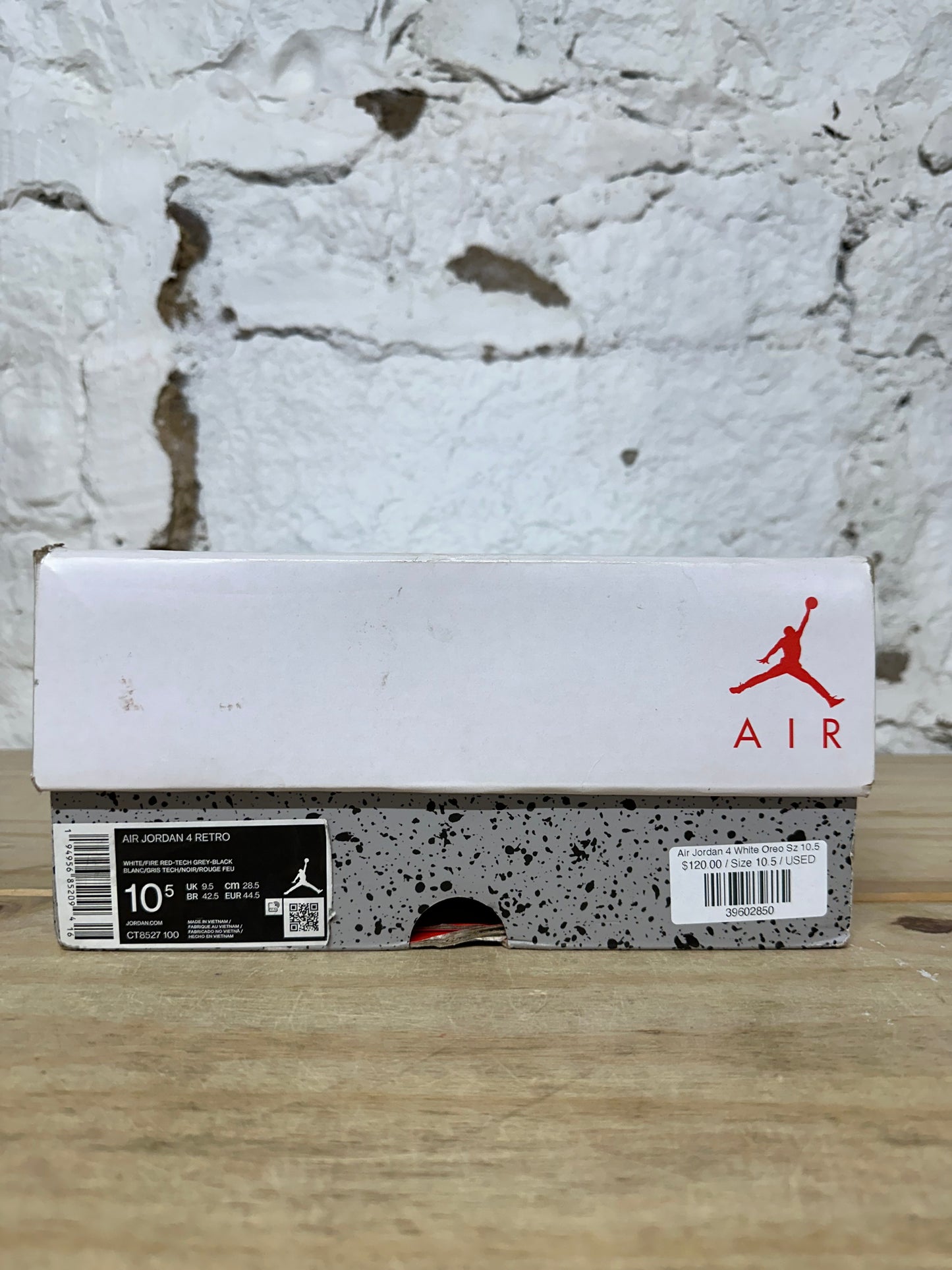 Air Jordan 4 White Oreo Sz 10.5