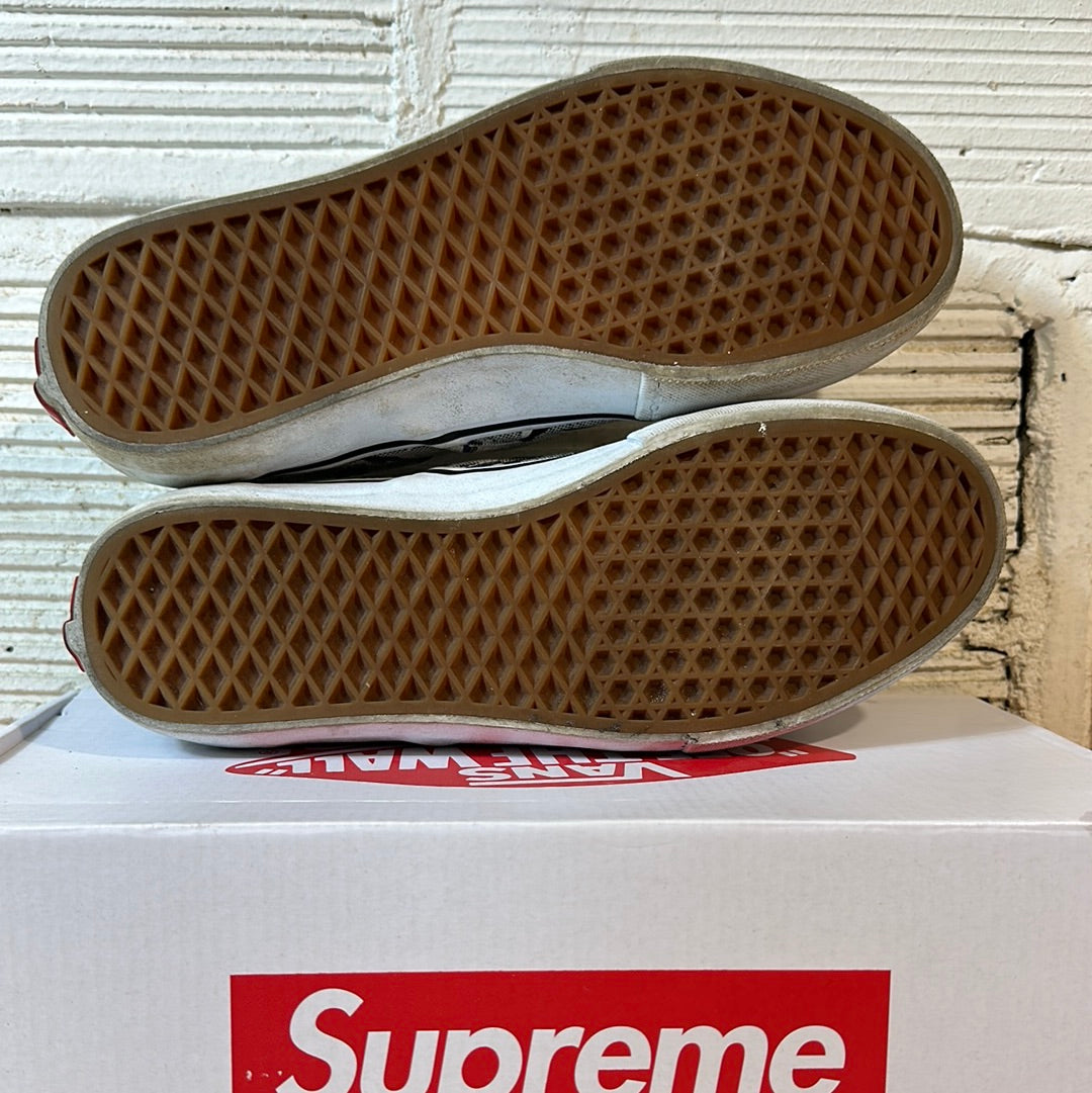 Vans Slip-On Supreme Diamond Plate White Sz 10