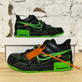 Nike Air Off-White Rubber Dunk Green Strike Sz 9