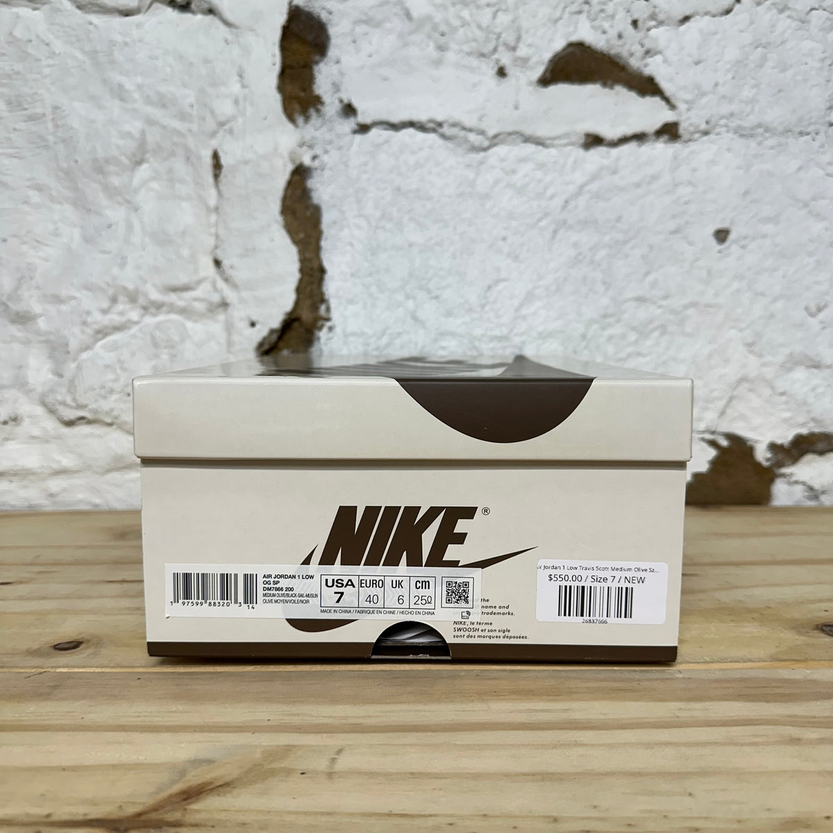 Air Jordan 1 Low Travis Scott Medium Olive Sz 7 DS