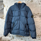 Stone Island Blue Puffer Jacket Sz L