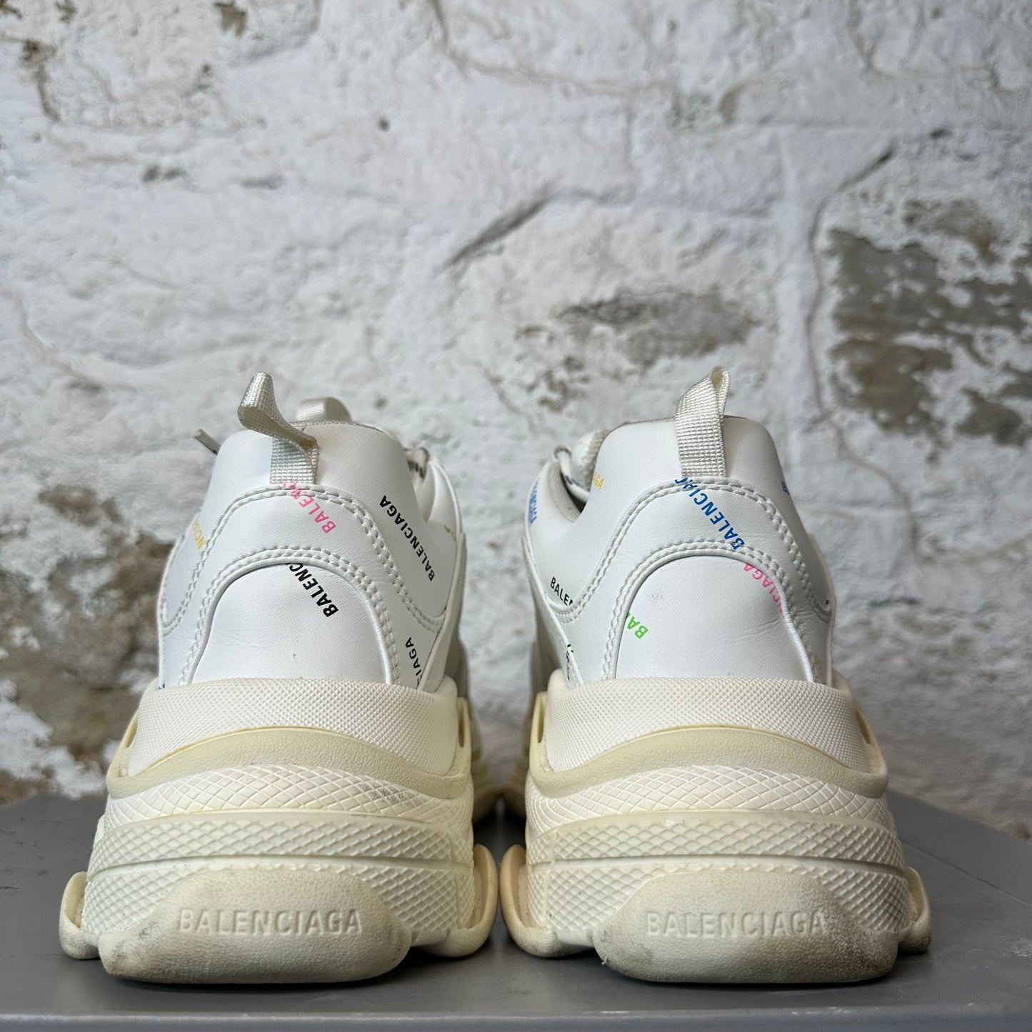 Balenciaga Triple S Multicolor Spell White Cream Sneaker Sz 11 (44)