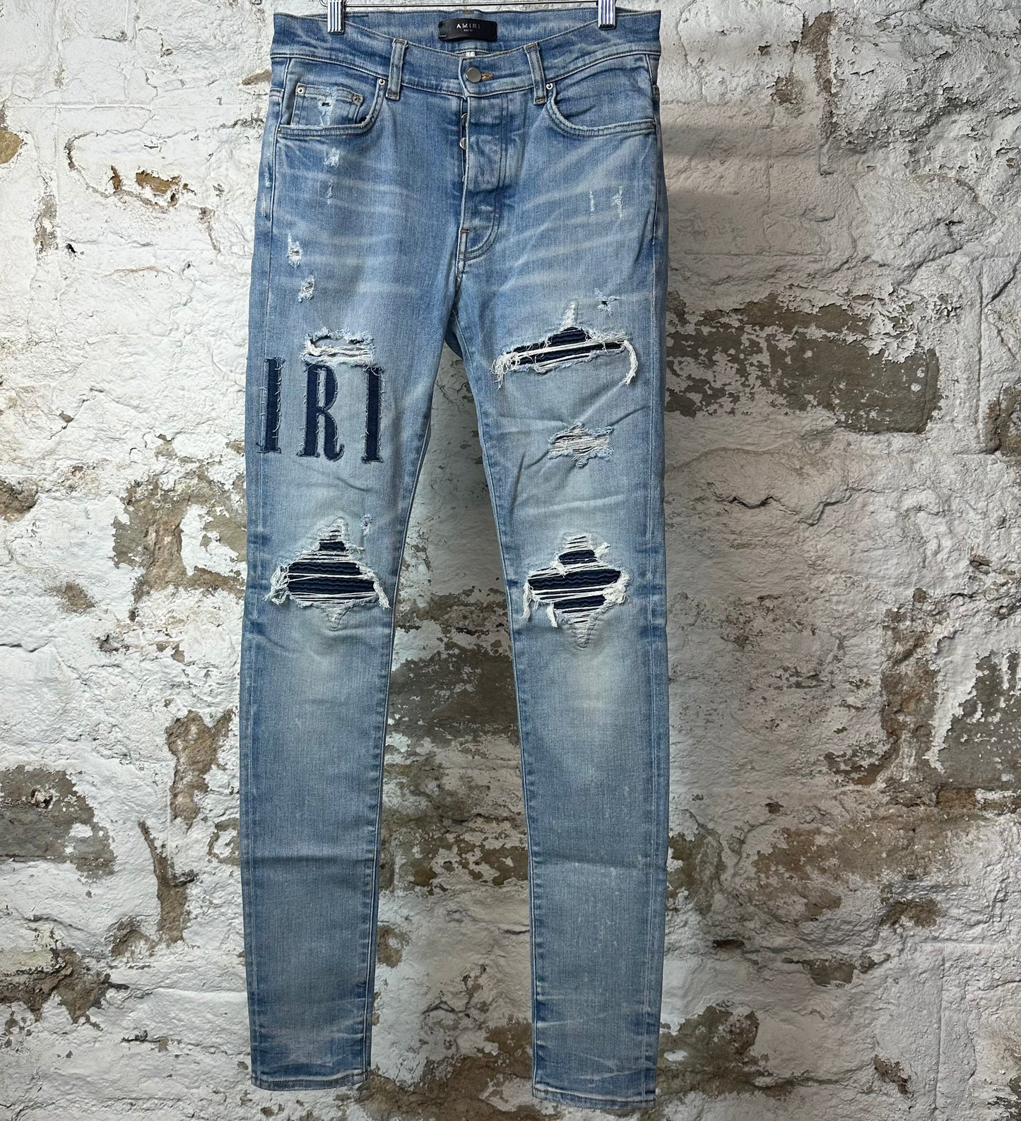 Amiri MX1 Denim Spell Blue Denim Jeans Sz 30