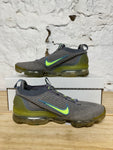 Nike Vapormax 2021 Flyknit Grey Liquid Lime Sz 9