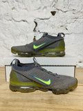 Nike Vapormax 2021 Flyknit Grey Liquid Lime Sz 9