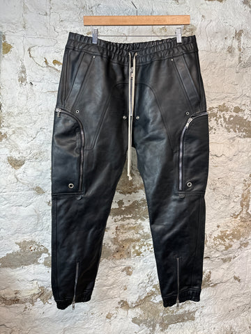 Rick Owens Bauhaus Leather Cargo Pants Sz XL