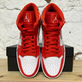 Air Jordan 1 Mid Barcelona Red Pantent Sz 9
