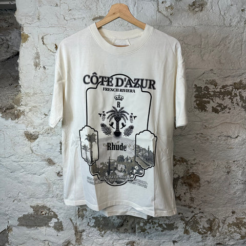 Rhude Cote D Azur T-shirt White Sz S