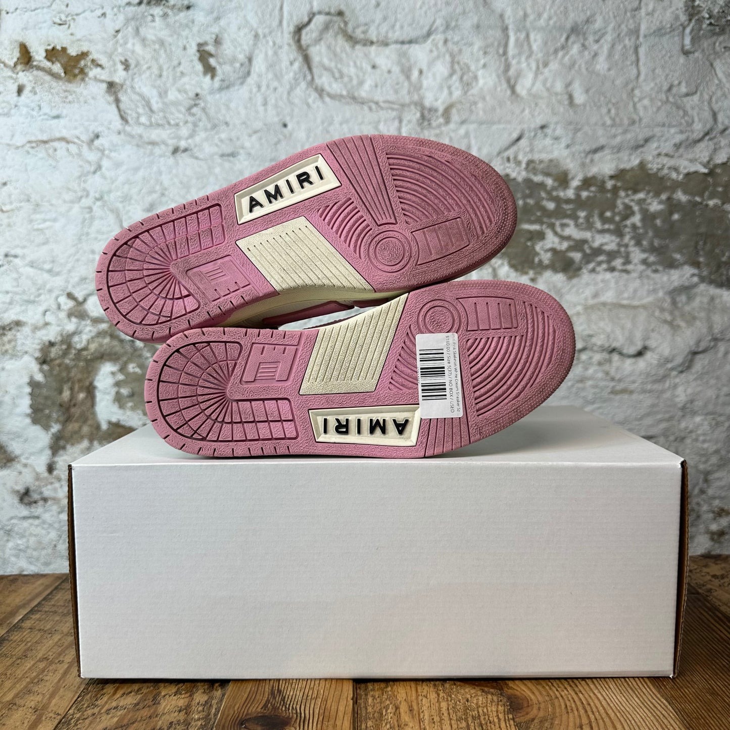 Amiri Pink Skeleton White Cream Sneaker Sz 5 (37)
