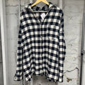 Palm Angels Black White Flannel Sz L