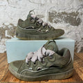 Lanvin Curb Grey White Lace Green Sneaker Sz 10 (43)