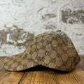 Gucci Beige GG Monogram Crystals Hat Sz M