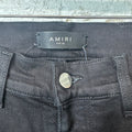 Amiri MX1 Black Suede Blue Denim Jeans Sz 32