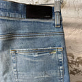 Amiri Camo Bones Blue Denim Jeans Sz 30