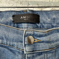 Amiri MX1 Indigo Paisley Blue Denim Jeans Sz 36