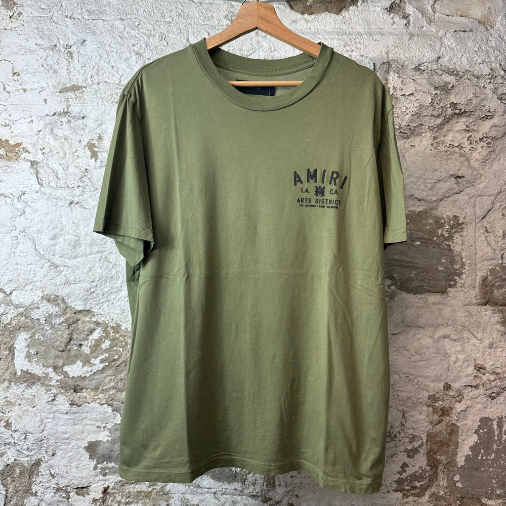 Amiri Arts District Olive Green T-Shirt Sz L