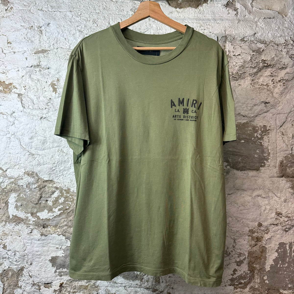 Amiri Arts District Olive Green T-Shirt Sz L