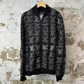 Louis Vuitton Cartoon Logos Black Zip Up Jacket Sz L
