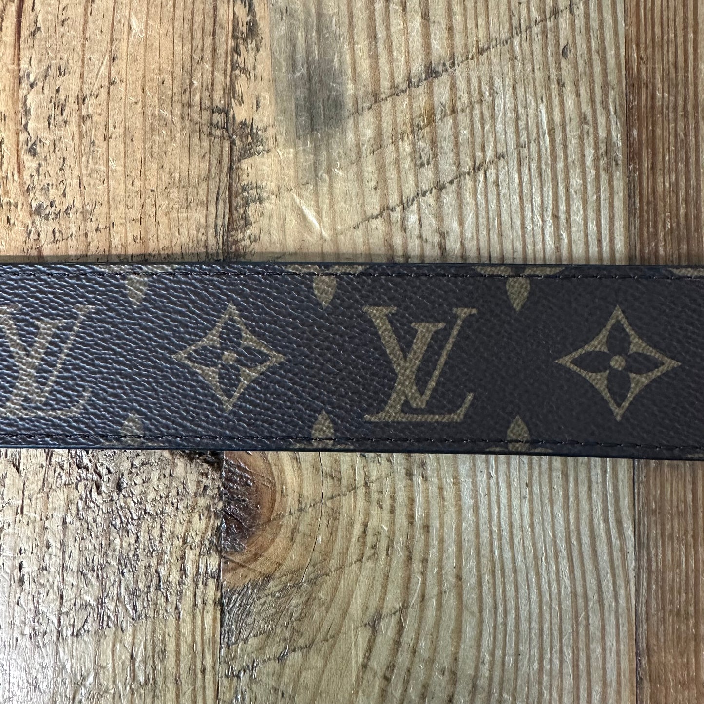 Louis Vuitton Circle Brown Monogram Belt Sz (90/36) W/ Box