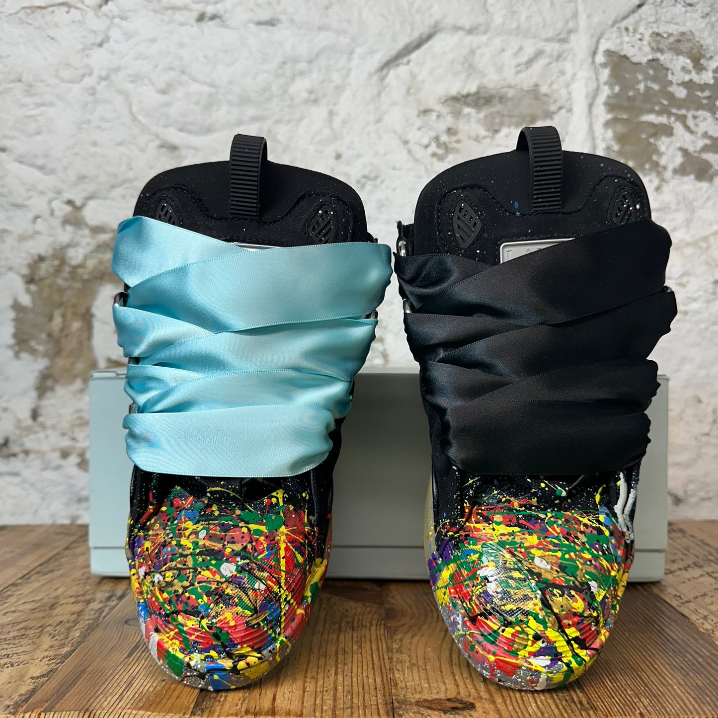 Lanvin Curb Gallery Dept Paint Splatter Black Sneaker