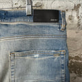 Amiri MX2 Multicolor Flannel Blue Denim Jeans Sz 34