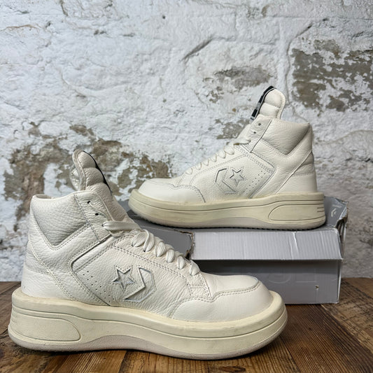 Rick Owens High TURBOWPN White Cream Sneaker Sz 8.5