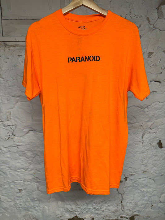 Anti Social Social ClubParanoid Orange T-Shirt Sz M