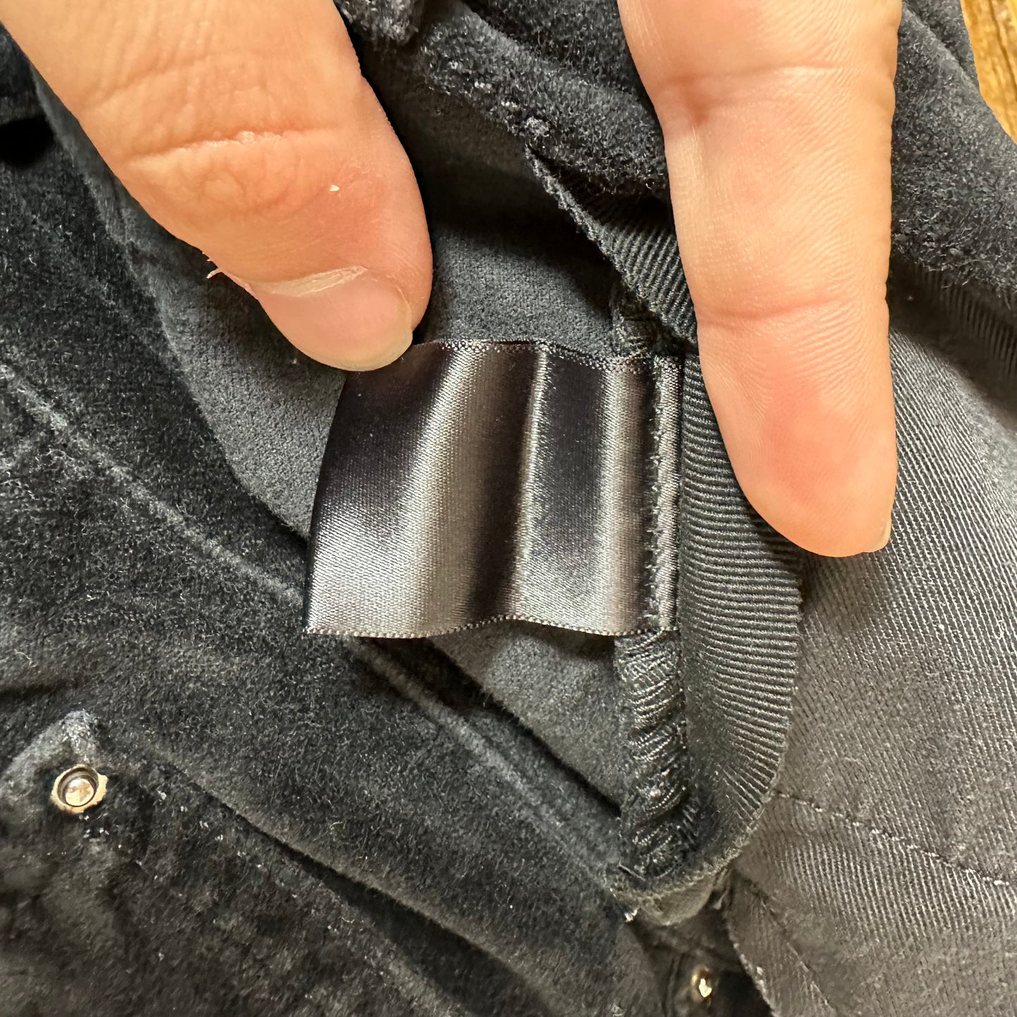 Amiri Plain Black Velour Jeans Sz 36