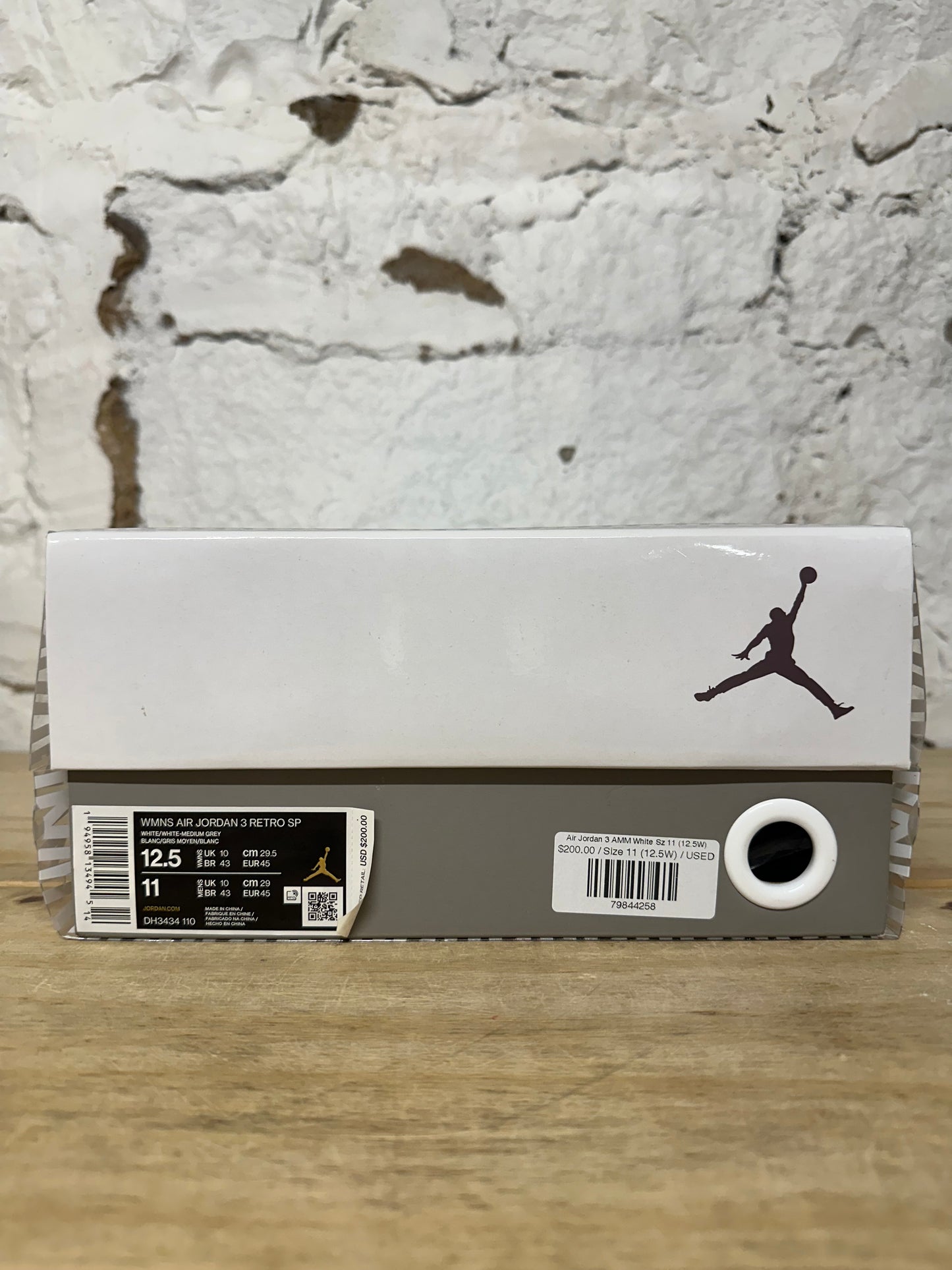 Air Jordan 3 A Ma Maniere White Sz 11 (12.5W)
