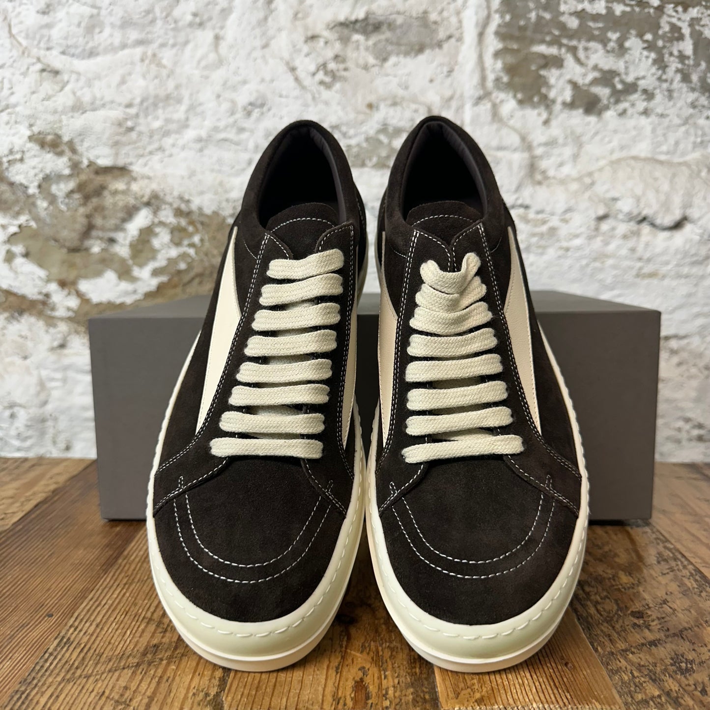 Rick Owens Vintage Mahogany Milk Sneaker DS