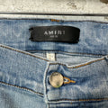 Amiri MX1 Red Navy Patch Blue Denim Jeans Sz 32