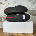 Prada Americas Cup Triple Black Patent Sneaker Sz 8.5