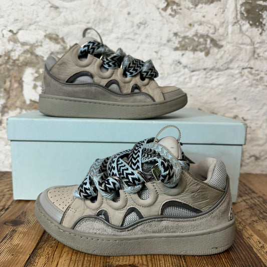 Lanvin Curb Blue Lace Grey Sneaker Sz 4.5 (36)