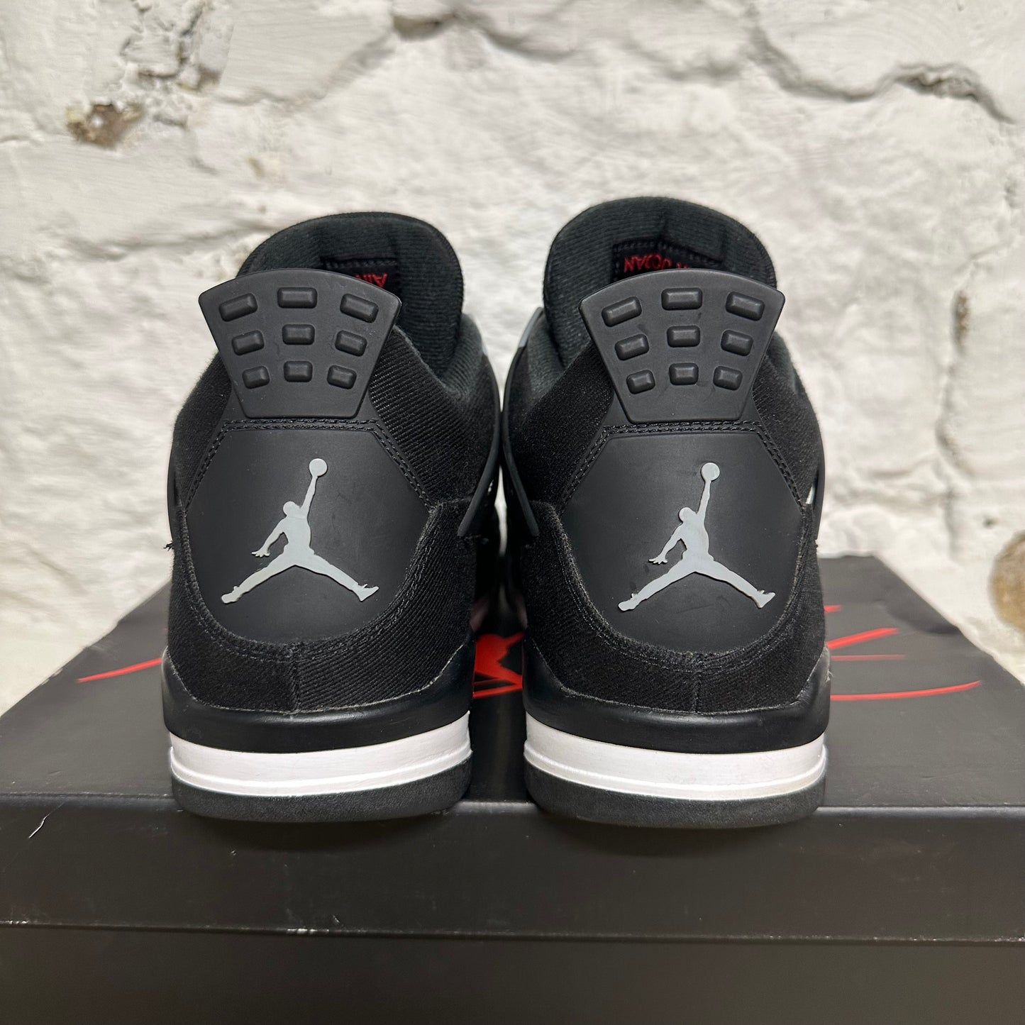 Air Jordan 4 Black Canvas Sz 13