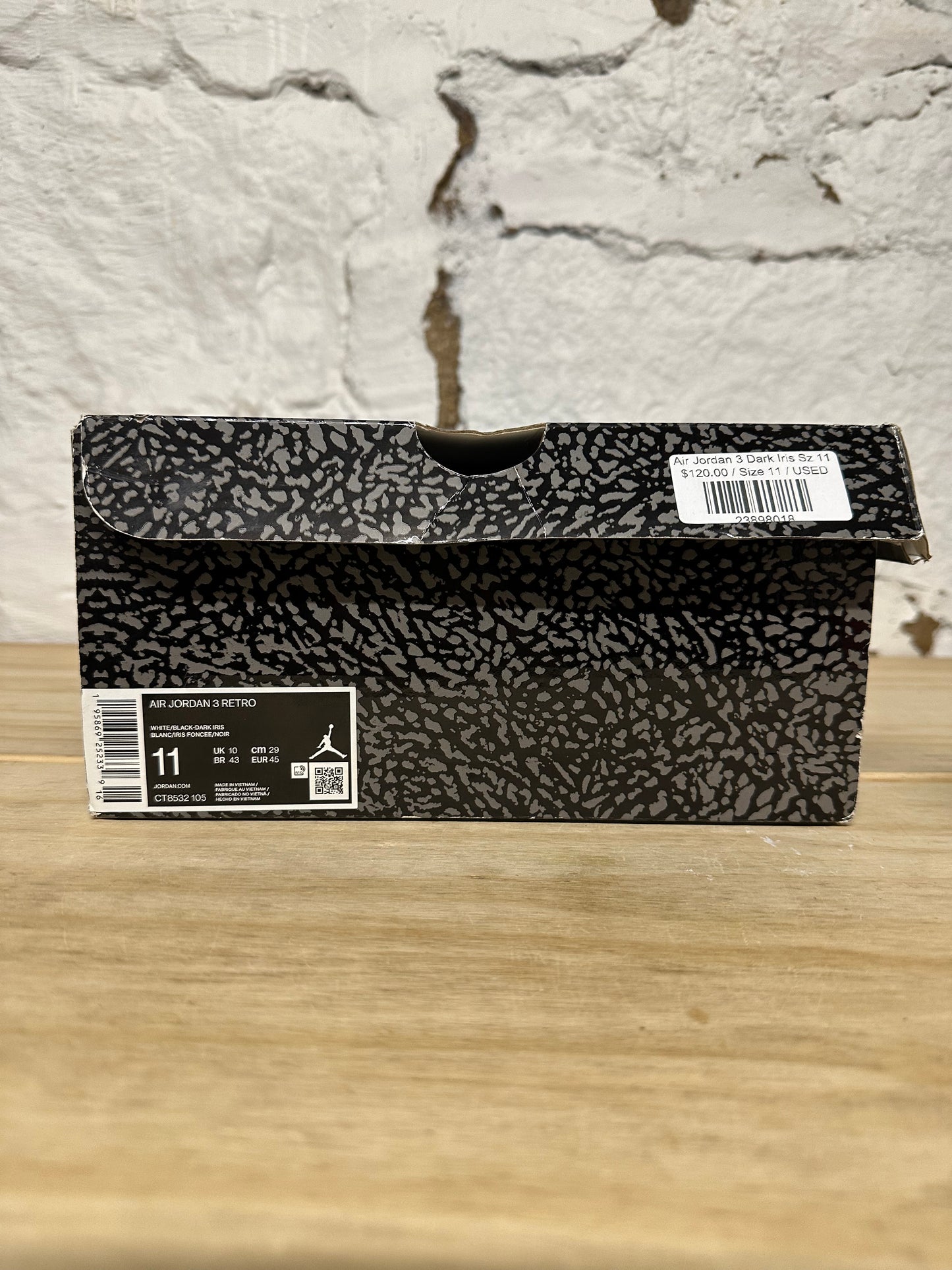 Air Jordan 3 Dark Iris Sz 11