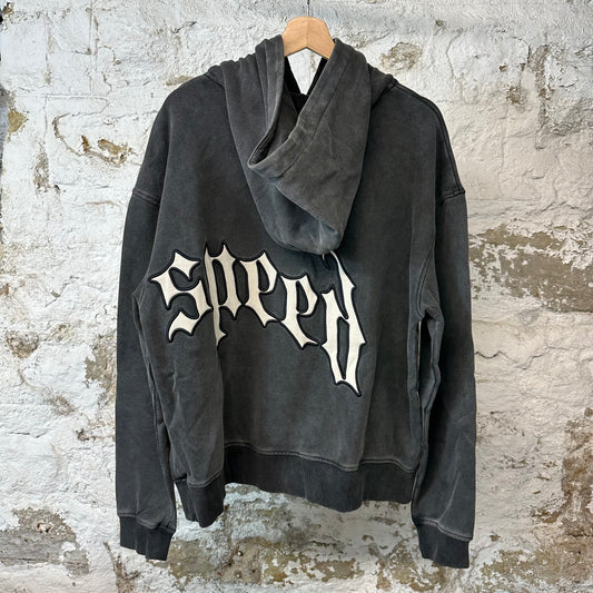 Godspeed Side Spellout Hoodie Gray Sz L