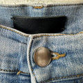 Amiri Knee Hole Paint Drip Spell Blue Denim Jeans Sz 32