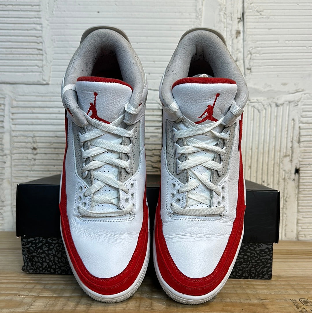 Air Jordan 3 Tinker White University Red Sz 12