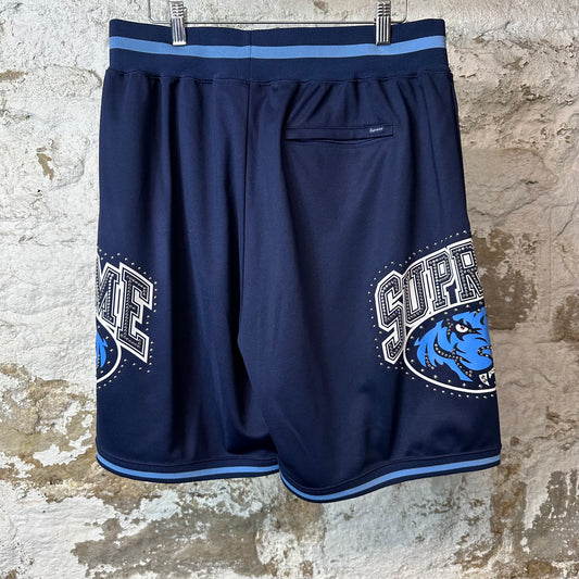 Supreme Navy Studded Basketball Shorts Sz S