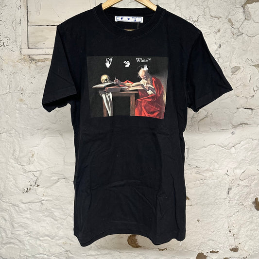 Off White Painting Black T-Shirt Sz M