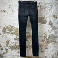 Amiri Plain Faded Black DIstressed Denim Jeans Sz 30