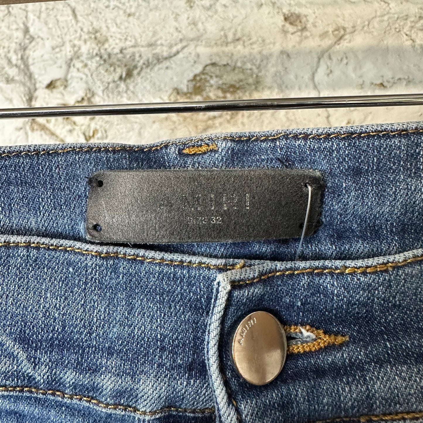 Amiri Plain Blue Denim Jeans Sz 32