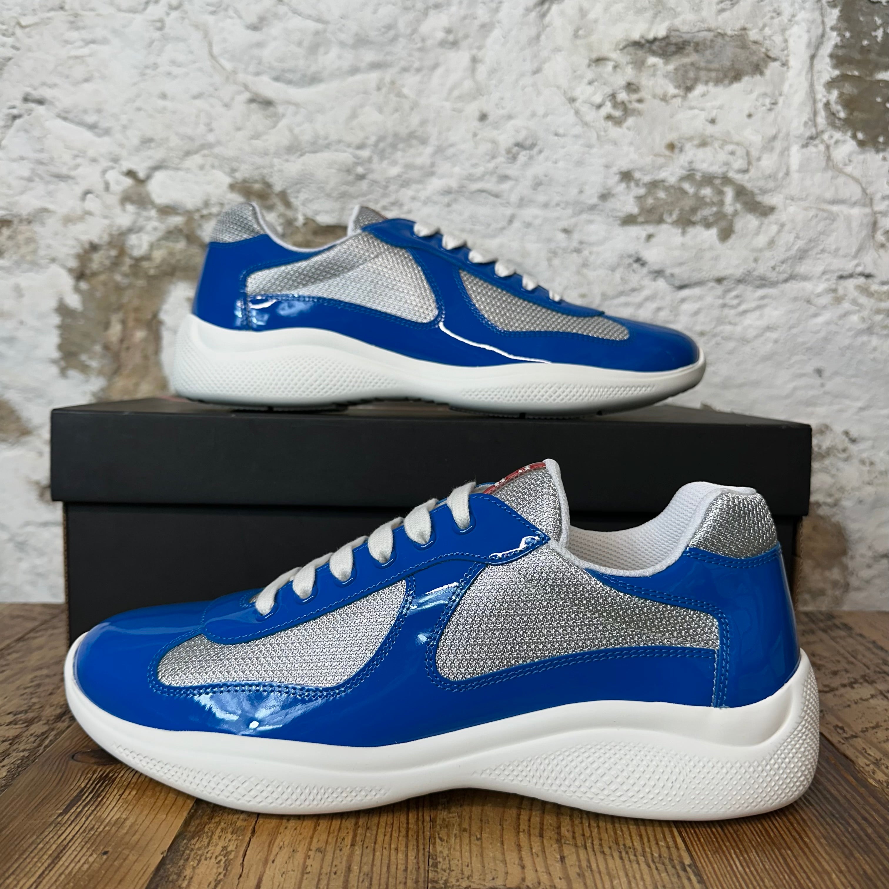 Prada Americas Cup Cina Patent Sneaker Sz 8.5 DS